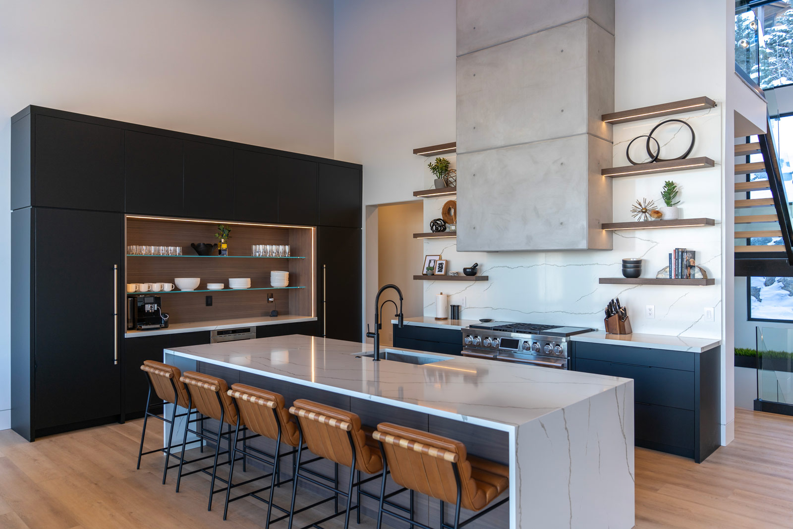 lights in modern residential dining room in Park City