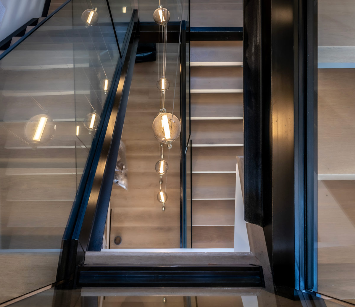 lights in modern residential basement in Park City