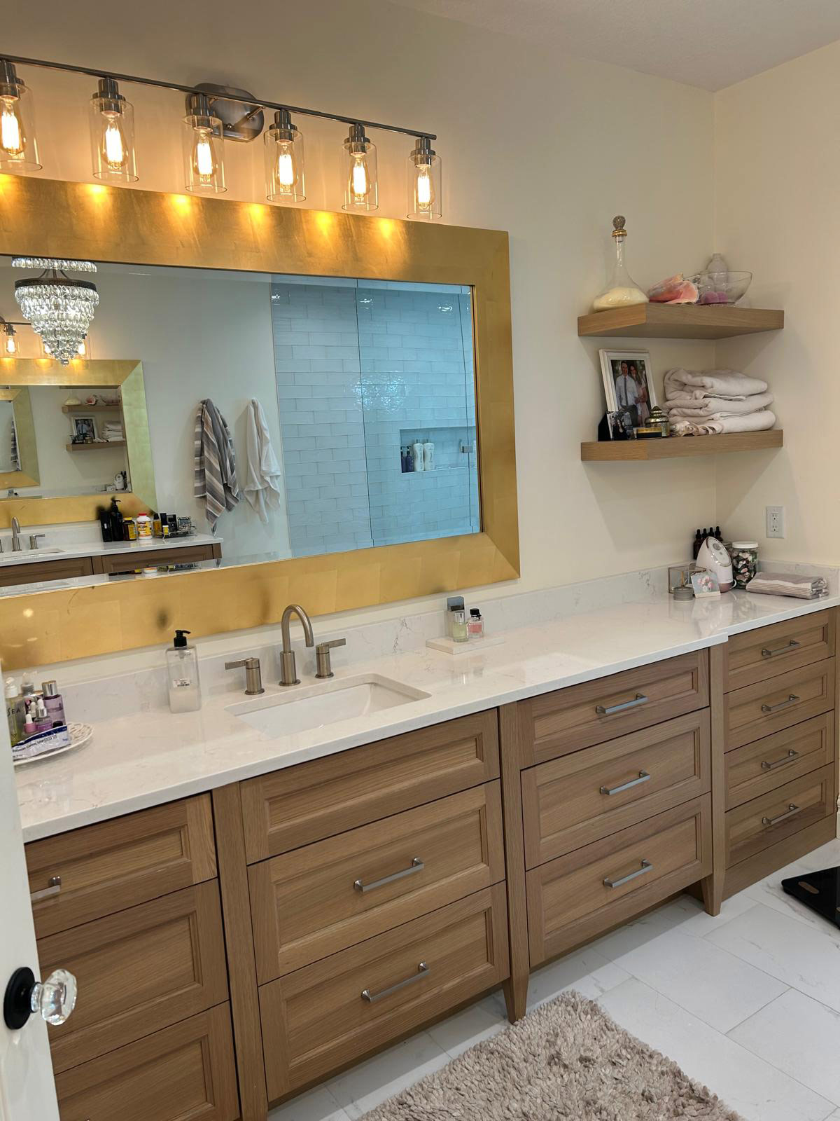 lights in modern residential bathroom in Alpine UT